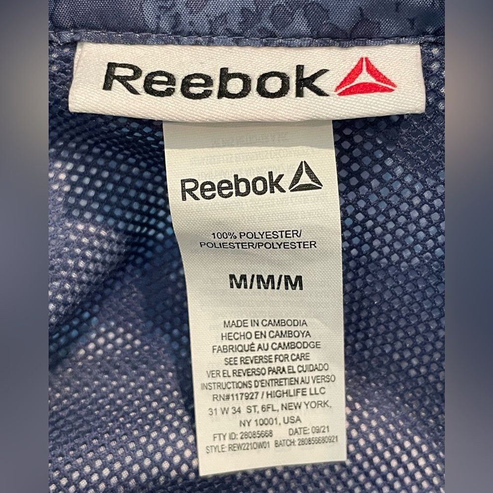 Reebok Camo 1/4 Zip Pullover Athletic Jacket Windbreaker Purple Size Medium - Picture 10 of 10